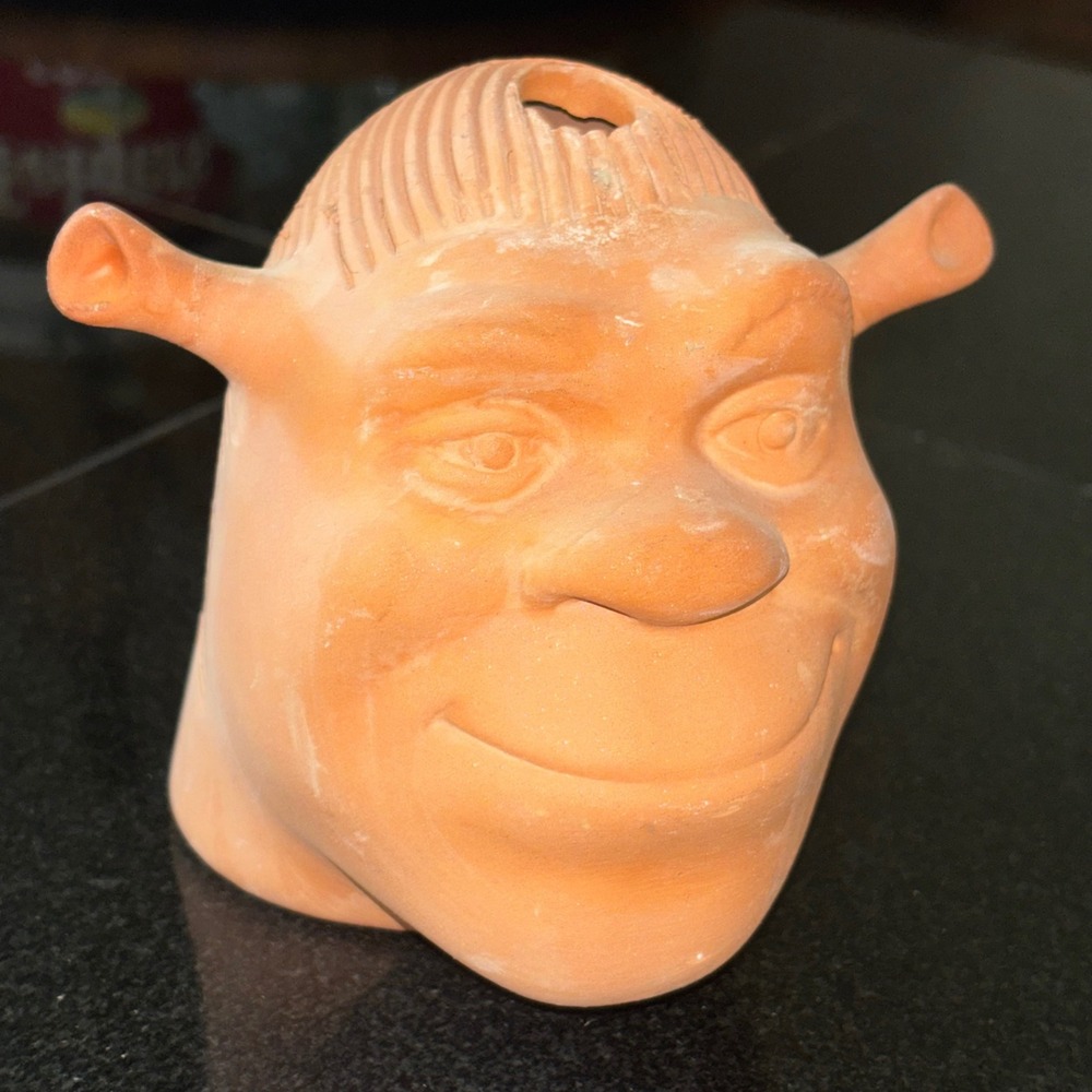 Shrek DreamWorks Terracotta Chia Pet Planter Ogre Head Collectible Decor